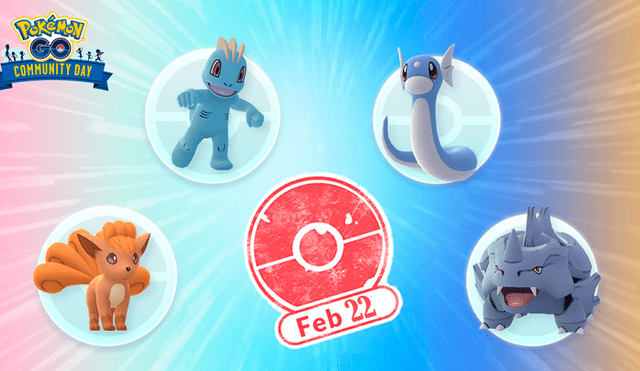Rhyhorn, Dratini, Vulpix y Machop fueron los candidatos para el Community Day de febrero en Pokémon GO.