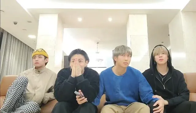 Desliza para ver más fotografías de la reacción de BTS a su nominación a los GRAMMY. Foto: captura @BTS_twt