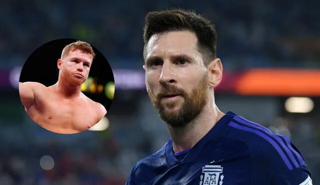 Messi se refirió al boxeador mexicano tras la clasificación de Argentina a octavos de final. Foto: Selección argentina/Canelo Álvarez