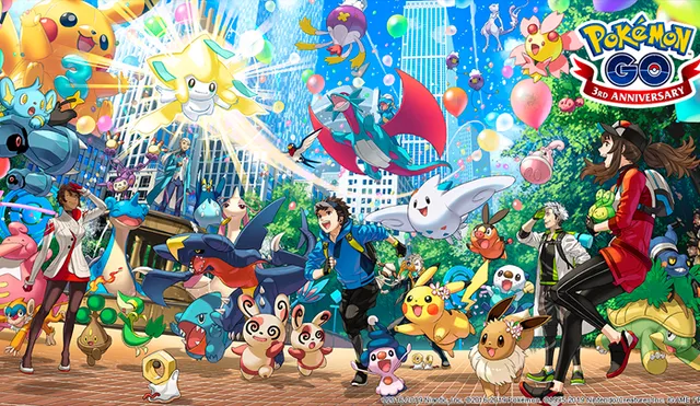 Pokémon GO: Descubre todos los bonus y recompensas que han preparado por el tercer aniversario del juego.