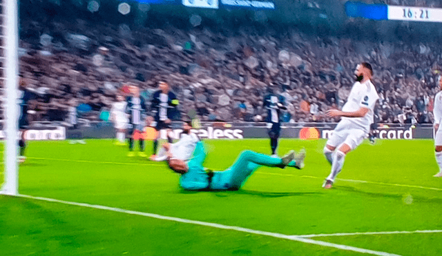 Real Madrid vs PSG: gol de Benzema en la Champions League. Foto: captura de video.