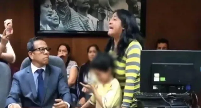 Mujer mostró el cuerpo de su hijo afectado por contaminación minera a premier Villanueva [VIDEO]