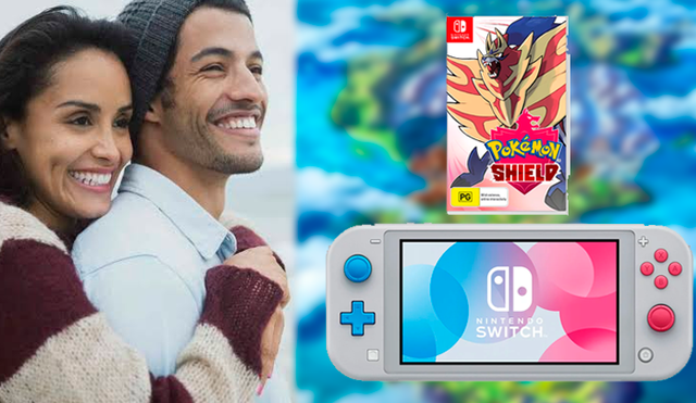 fan de Pokémon Escudo es sorprendido por su esposa, quien le regaló el videojuego con una Nintendo Switch Lite.