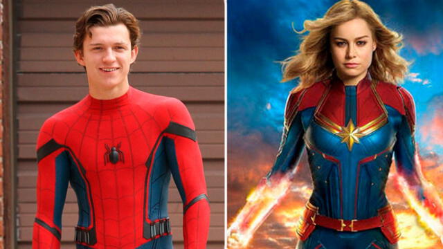 Spider-Man tendría un enamoramiento con Capitana Marvel según rumor. Créditos: Composición