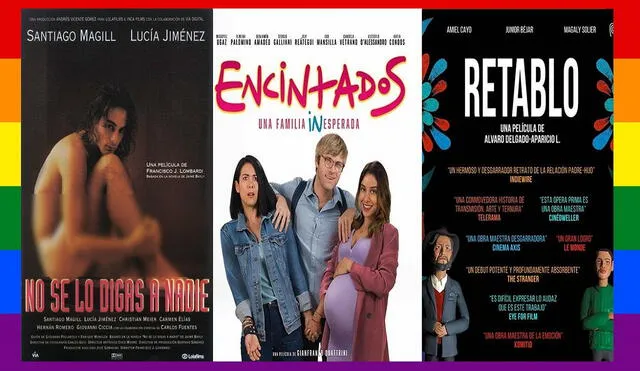 Desde un reciente estreno, hasta un clásico del cine peruano, aquí te presentamos nuestras recomendaciones para el mes del orgullo LGTBIQ+. Foto: composición/difusión