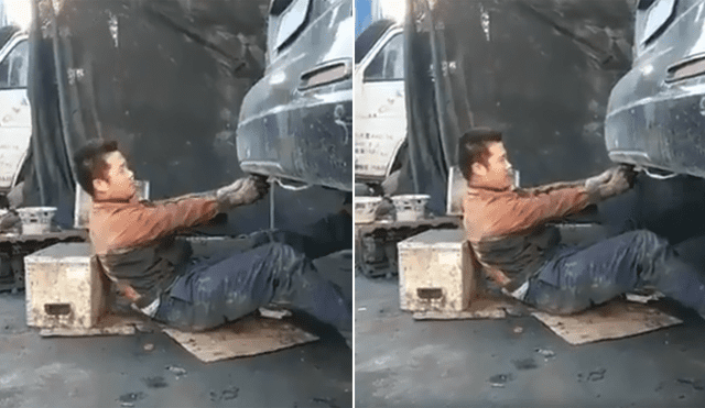 Facebook: reparaba vehículo y desperfecto le hizo pasar el bochorno de su vida [VIDEO]