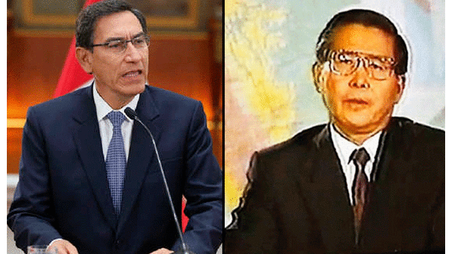 Diferencias entre la disolución del Congreso de Martín Vizcarra y Alberto Fujimori. Foto: Composición