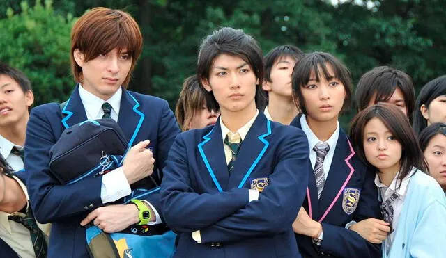 Yu Shirota y Haruma Miura en una escena del  j-drama Samurai High School (NTV, 2009). Crédito: Instagram