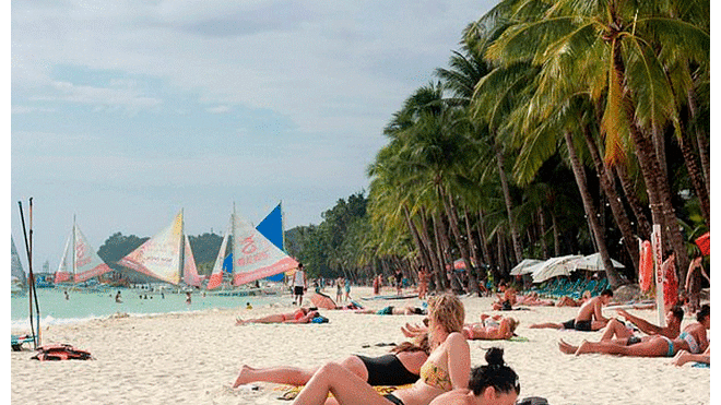 Isla Boracay, en Filipinas, donde ocurrió el incidente. Fuente: AFP / Getty Images.
