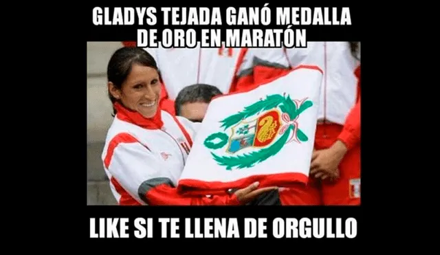 Juegos Panamericanos 2019: memes Gladys Tejeda luego de lograr medalla de oro en maratón. Foto: Facebook