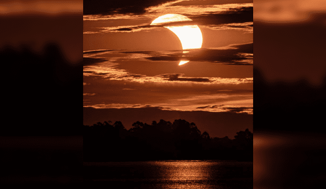 Brasil solo disfrutó de un eclipse parcial, pero no por ello el fenómeno dejó de ser fantástico. Foto: Instagram Felipe Ramalho