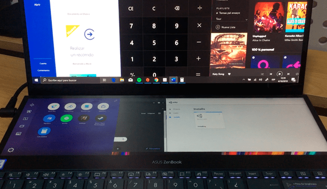 'Espacios de trabajo'. De la suite de Adobe a todo el entorno de Windows 10, gracias a la Zenbook Pro Duo.