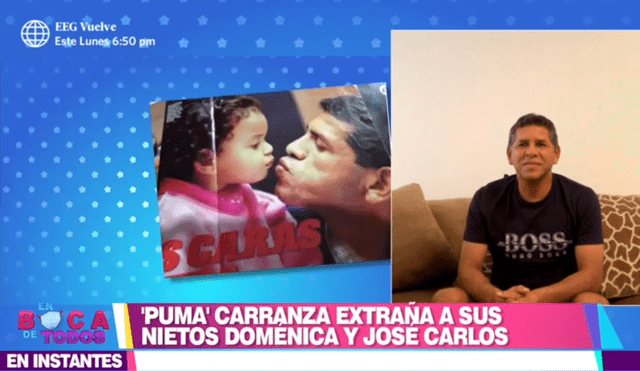 Puma Carranza confiesa que extraña a su familia. Foto: Captura.