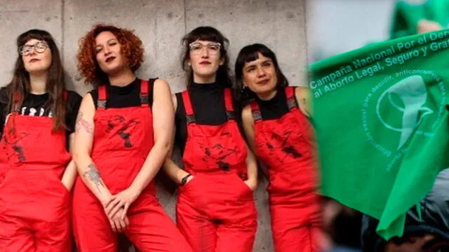 Las Tesis, el colectivo feminista que interpretó ''Un violador en tu camino''. Foto: Composición