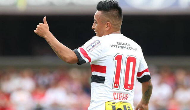 'Aladino' jugó en total 87 partidos y marcó 20 goles con el club brasileño. Foto: Sao Paulo.