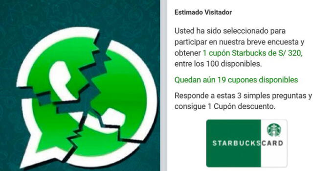En Facebook, Starbucks aclara supuesta promoción que circula por WhatsApp [FOTO]