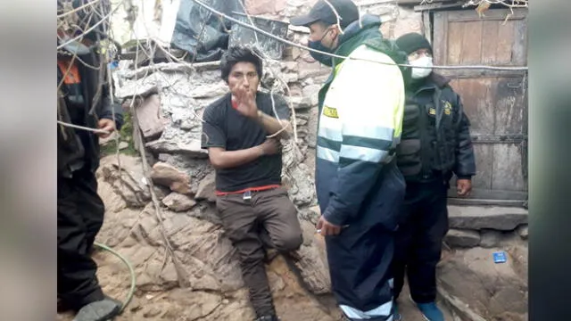 Violento hombre fue detenido por serenos y, posteriormente, por la Policía. Foto: Municipalidad Huancané