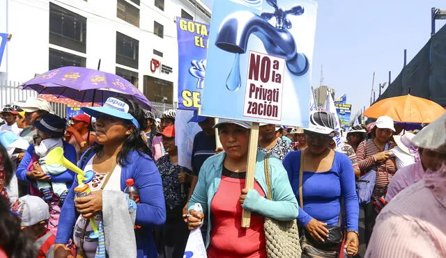 Trabajadores de sindicato de Sedapal marcharon en contra de la privatización