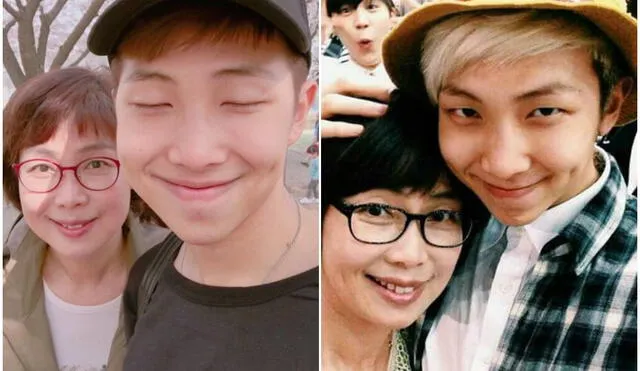 RM, líder de BTS, junto a su madre.