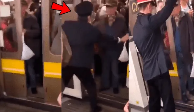 Facebook: Anciano 'trol' enfurece a seguridad de subterráneo y sucede algo inesperado [VIDEO]