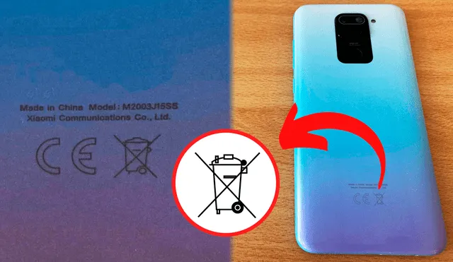 Algunos teléfonos Android tienen el símbolo del tacho de basura en la parte posterior del celular. Conoce qué significa. Foto: composición La República