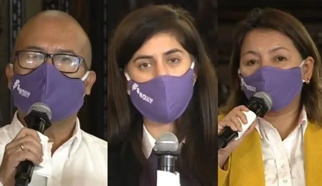 Ministros usan mascarillas violeta | Créditos: Captura de TV Perú