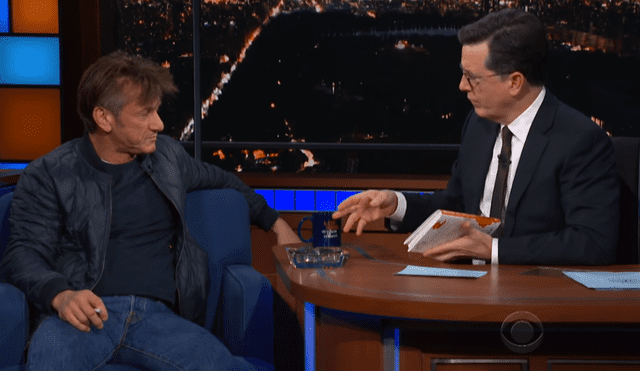 Sean Penn reapareció sedado y fumando en una entrevista en vivo