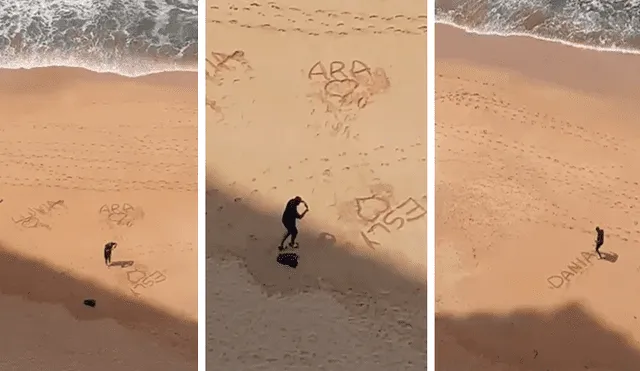 Facebook viral: captan a joven infiel cuando enviaba mensajes de amor a sus parejas en la playa [VIDEO] 