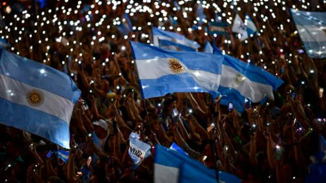Cierre de campaña de Mauricio Macri. Foto: AFP.