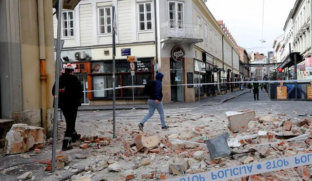 Temblores sacuden capital de Croacia, causando daños materiales y heridos. Foto: EFE.