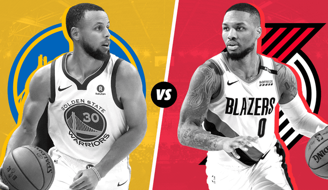 Warriors y Blazers se enfrentan por la NBA.