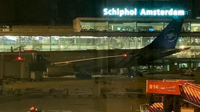 Alarma de secuestro en avión del aeropuerto de Ámsterdam. Foto: Difusión