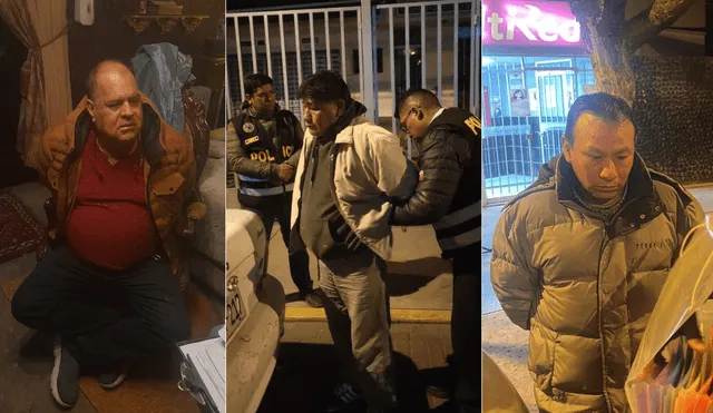 Los tres hombres se encuentran en calidad de detenidos. Foto: PNP