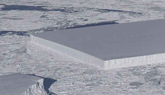 NASA descubre gigantesco iceberg perfectamente rectangular [FOTO]
