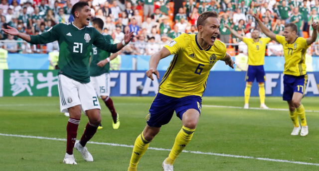 Suecia goleó 3-0 a México y pasa primero en el Grupo F | RESUMEN Y GOLES