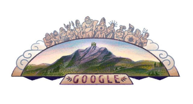 Google rinde homenaje al Monte Olimpo, que celebra los 105 años de la primera ascención
