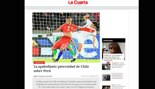 Perú vs Chile: Prensa chilena ‘calienta’ la previa con polémicos titulares [FOTOS]
