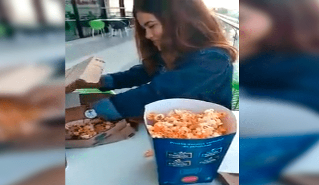 Facebook: chica aplica truco para esconder comida en balde de cancha y novio queda sorprendido [VIDEO]