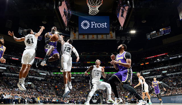 Los Ángeles Lakers vs. Spurs por la NBA. (Créditos: AFP)