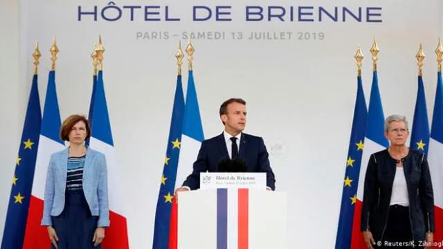 El presidente Macron anuncia la creación del comando espacial. Foto: Reuters.