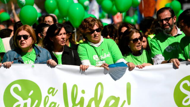 Aborto: miles de personas marcharon en España en contra de esta ley