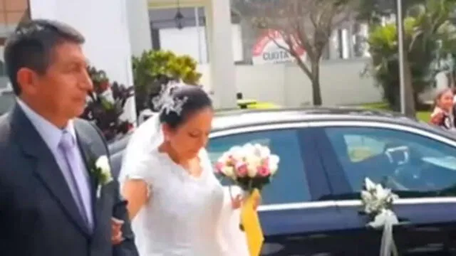 Pareja se casó en La Molina pese a caos que generó en La Molina la final de la Copa Libertadores. Créditos: Captura Panamericana Televisión.