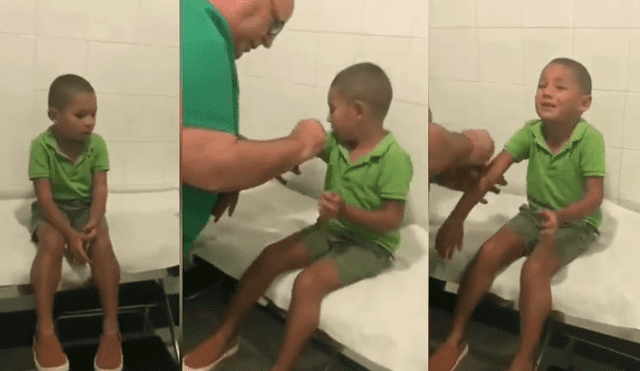 Facebook: niño no quiere que le pongan inyección y suplica dramáticamente [VIDEO] 