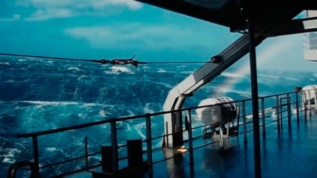 El embravecido mar de Drake, donde habría caído el avión Hércules C-130. Foto: Difusión