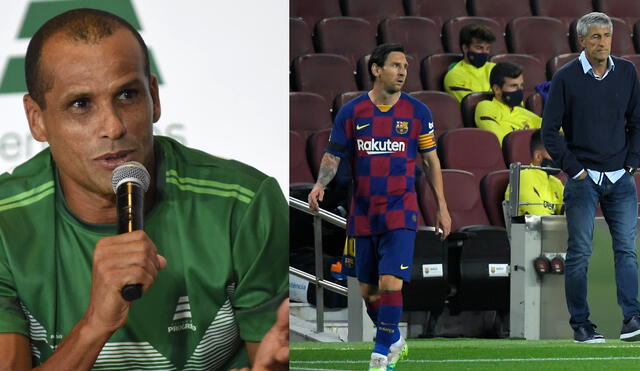 Rivaldo criticó a Setién por sus declaraciones contra Messi. Foto: AFP