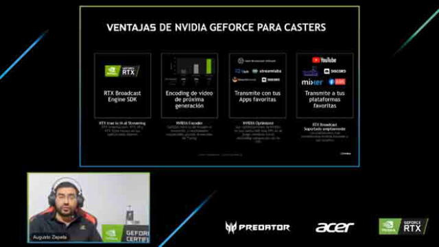 Ventajas de Nvidia GeForce. (Fotos: Acer)