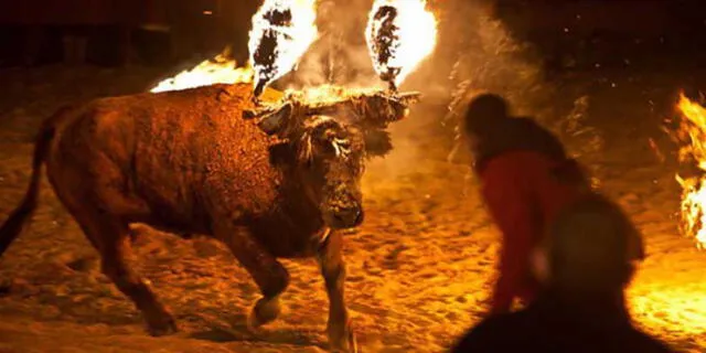 Vía YouTube: Anciano fallece tras embestida de toro con fuego en los cuernos [VIDEO]