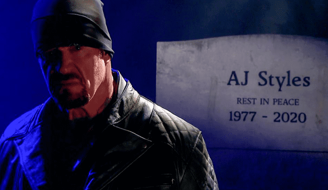 The Undertaker, con su personaje de American Baddas, venció a AJ Styles en WrestleMania 36. | Foto: WWE