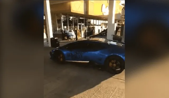 Facebook: El triste final de un Lamborghini al estacionarse en un grifo [VIDEO]