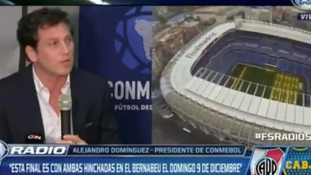 Conmebol: "Final entre River vs Boca se jugará en el Santiago Bernabéu con ambas hinchadas" [VIDEO]